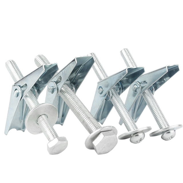 Metal Toggle Bolts M4 M5 M6 M8 M10 M12, Heavy Duty Butterfly Expansion Screws Spring Wing Anchors for Hollow Wall Drywall