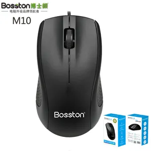 BOSSTON M10 Optical Mice Wired 3D Mouse For Gaming Laptop Desktop Black Buttons Status