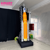 Globo Publicitario Inflable con Forma de Cohete Paracaídas - Globos Inflables con Forma de Cohete para Decoración de Eventos al Aire Libre