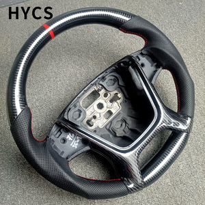 Accessoires intérieurs de voiture Volant en fibre de carbone recouvert de cuir perforé noir pour <span class=keywords><strong>Volvo</strong></span> XC60 <span class=keywords><strong>XC90</strong></span> - Product Image 2