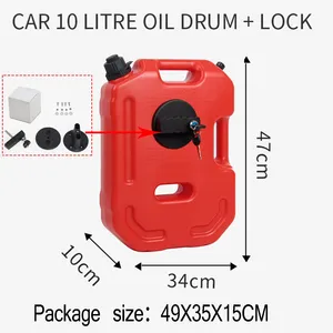 Nouvelle réservoir à <span class=keywords><strong>essence</strong></span> portable personnalisable de 10 litres en HDPE noir et rouge pour moto, bidon d'<span class=keywords><strong>essence</strong></span> à vendre - Product Image 1