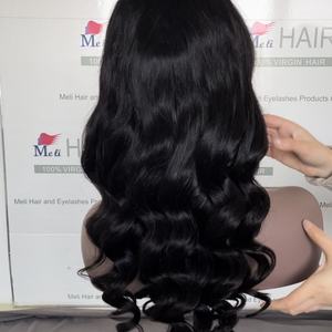 Peluca frontal 13x4 de onda suelta al por mayor, venta de pelucas de cabello virgen natural sin procesar, densidad del 180%, pelucas de cabello humano virgen con encaje frontal transparente. - Product Image 5