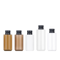 Flacon de toner en plastique de 80 ml avec bouchon à vis en aluminium pour eau florale, essence, conteneur de soin de la peau, emballage cosmétique OEM