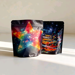 ถุงมินิไมลาร์เคลือบด้านพร้อมน้ำตาแบบปกติถุงซิปแบบตั้งเปิดปิดได้พิมพ์ลายตามสั่งสำหรับลูกอม - Product Image 1