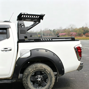 Roll Bar Gantry Baja Karbon dengan Lampu LED 125x77x14cm 2 in 1 Rak Bagasi Pelindung Belakang untuk Navarre Navara NP300 - Product Image 6