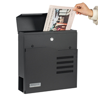 Vente en gros de boîte aux lettres murale durable en métal enduit de poudre conception facile à installer pour une utilisation bureau appartement antivol étanche