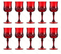 7OZ Noir Vin En Plastique Boire Champagne Verres À Vin Flûtes Incassable Vintage Gobelets D'eau pour Les Fêtes De Mariage De Noël