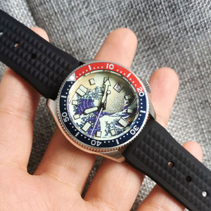 Montre mécanique pour homme <span class=keywords><strong>SKX013</strong></span> Nologo Luminous NH35A Kagawana en acier, étanche à 300 m, verre saphir, bracelet en caoutchouc - Product Image 4