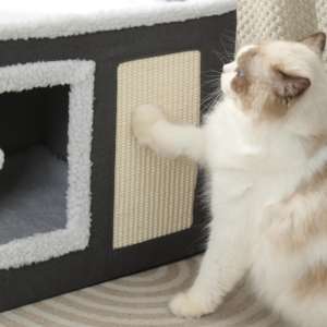 Cama Moderna Plegable de Felpa Suave para Gatos con Rascador, Duradera para Uso Doméstico, Mueble para Mascotas para Escuela y Cocina - Product Image 6