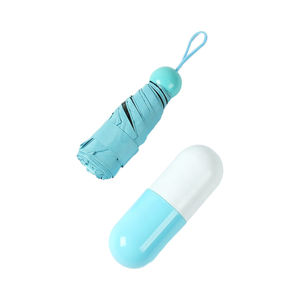 Parapluie de poche mini pliable à cinq volets, anti-UV, coupe-vent, facile à transporter, avec nervures en plastique et alliage, pour femmes, cadeau d'affaires - Product Image 4