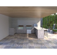 2025 Dorene luxe résistant aux intempéries en aluminium personnalisé évier de cuisine extérieur écologique pour robinet tiroir glissière charnière tiroir panier