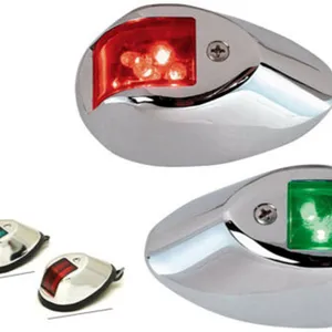 Bow LED Navigation Sailing Light Marine Boat Plastic Red Green W/Chrome Housing From Isure Marine Made In China