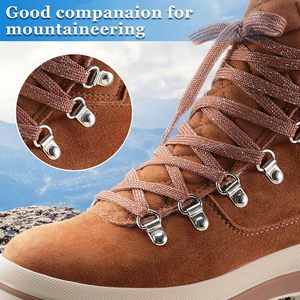 HINZIC Ensembles de crochets pour lacets de chaussures et bottes, boucles de remplacement en acier inoxydable avec rivets, argent - Product Image 4