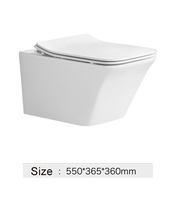 AIDI Wash Down Salle de bain cuvette de toilette suspendue en céramique sans rebord wc siège UF cuvette de toilette suspendue au mur