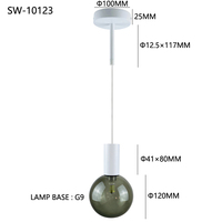 Mini lampe suspendue en verre, lampes de cuisine, décoration intérieure, lampe suspendue LED à long câble pour la décoration de la maison