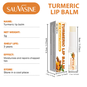 Bálsamo Labial de Cúrcuma OEM 5g, Hidratante de Uso Diario para Labios Secos y Agrietados - Product Image 2