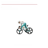 Figurine de cycliste miniature à l'échelle 1:64, figurine de cycliste, décoration de scène, objet de collection, mini jouet de bureau