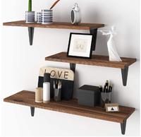 Décoration murale flottante personnalisable à 3 étagères pour le rangement de la cuisine à domicile meubles de salon bijoux étagères en bois pour le montage