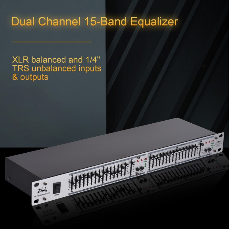 Btuty EQ-215デュアルチャンネル15バンドイコライザー1Uラックマウント