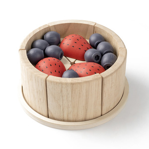 Ustensiles de cuisine en bois pour bébés, jouet de simulation de gâteau d'anniversaire, fruits et légumes à découper, jeu d'imitation DIY pour 3-6 ans - Product Image 3