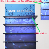 Étagères réglables rétroéclairées par LED pour expositions personnalisées, présentoir de stand commercial modulaire