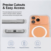 Funda Magnética Transparente Premium para Teléfono, Carcasa Cristalina a Prueba de Golpes con Protector de Cámara para Compradores Mayoristas
