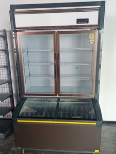 Congélateur-<span class=keywords><strong>réfrigérateur</strong></span> vertical à double température avec porte en verre |   <span class=keywords><strong>Réfrigérateur</strong></span> Vitrine pour Boissons, Fruits, Légumes et Glaces - Product Image 6