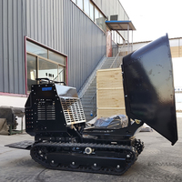 Kostenloser Versand 1200 kg Mini-Dumper-Preis Kleiner Raupentransporter Dieselmotor Selbstladender Muldenkipper Raupenfahrzeug zum Verkauf