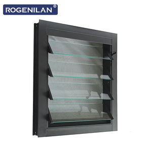 ROGENILAN, fournisseur chinois, fenêtre à persiennes en aluminium ventilée, double vitrage Low-E réglable, volets pour fenêtres - Product Image 2