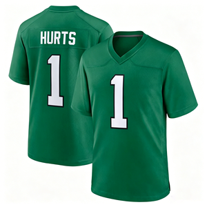 Equipo de Fútbol Americano en Oferta # 1Jalen Hurts Camiseta Verde Medianoche de los Philadelphia 76ers para Hombre - Product Image 4