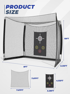 Simulateur Extérieur/Intérieur/Garage Arrière-Cour <span class=keywords><strong>Golf</strong></span> Frapper Swing Aides à la formation Tissu cible 10X8 FT HD Écran à impact Filet de <span class=keywords><strong>golf</strong></span> - Product Image 2