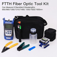 Görsel hata bulucu ve optik güç ölçer fiber araç kiti ile FTTH fiber optik ekipman kablo aracı fiber optik