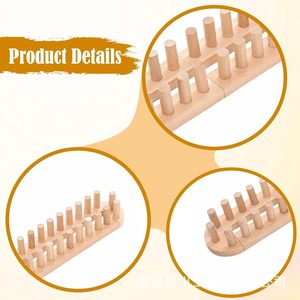 Wooden Hand Knitting Blanket <b>Weaving</b> Board Solid Wood Yarn <b>Loom</b> For Crafting Soft Blankets Home Decor Gift - Product Image 3