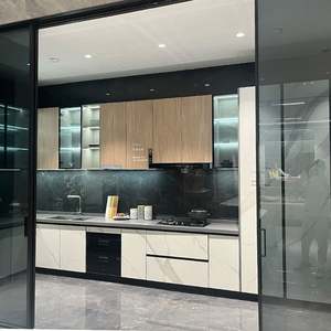 SANTOPOVA <b>Flat</b> <b>Pack</b> Italian High Gloss <b>Kitchen</b> <b>Island</b> Cabinets Luxury Complete Furniture Modern Design <b>Kitchen</b> Cabinets - Product Image 1