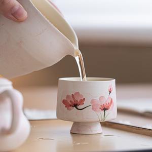 <span class=keywords><strong>Tasse</strong></span> à thé en céramique peinte à la main MSH, motif de pavot, pour hommes et femmes, pour le bureau - Product Image 3