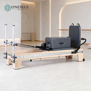 Reformer Pilates ONEMAX en bois d'érable à résistance réglable et à glissière complète pour <span class=keywords><strong>la</strong></span> maison et le studio - Product Image 1