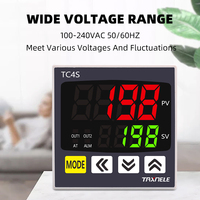 Thermostat numérique PID 48mmx48mm, double sortie, entrée universelle, régulateur de température TC4S, relais SSR 110VAC 220V