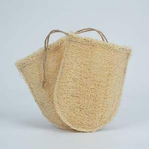 Sac à savon en loofah naturel, forme ovale moderne, outil de massage exfoliant pour le bain, brosse en maille protectrice pour le soin du corps - Product Image 6