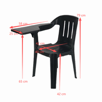 Fournisseurs de mobilier scolaire philippin : Chaise d'école avec tablette intégrée, chaise de formation pour universités et écoles gouvernementales