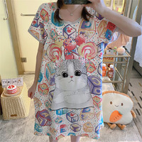 Gecelikler Baju Tidur ithalat çin Daster Wanita Piyama Murah Pijama De Dama Pijama karikatür süt ipek Pijama tek parça Pijama