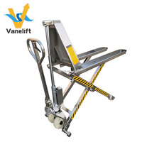 Transpalette à grande levée en acier inoxydable d'usine en Chine Inoxidable SS304 316 1000kg 1500kg Cric à ciseaux antirouille pour fruits de mer