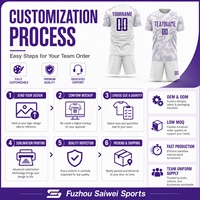 Uniforme de Fútbol Personalizado con Logotipo y Número, Camisetas de Fútbol de Poliéster y Elastano para Partidos