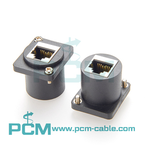 D loạt RJ45 nữ Chassis núi nối XLR vỏ <span class=keywords><strong>Ethernet</strong></span> feedthrough nối mạng Coupler RJ45 Bảng điều chỉnh núi Cáp - Product Image 6