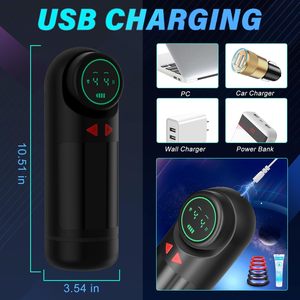 4 emme titreşimli ve itici modları ile otomatik erkek Masturbator Penis stimülasyonu için LED ekran cep kedi erkek - Product Image 6