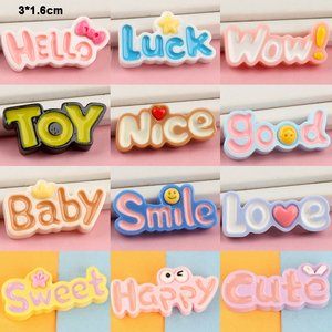 Miniatures de lettres en résine, breloques, accessoires d'artisanat pour la création de bijoux, épingles à cheveux, broches, DIY, faits à la main, coques de téléphone, aimants de réfrigérateur - Product Image 2