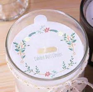 شمعة غطاء غبار صديقة للبيئة قابلة لإعادة التدوير مخصص حجم الطباعة الفضة الذهب احباط شموع ورقية يغطي - Product Image 3