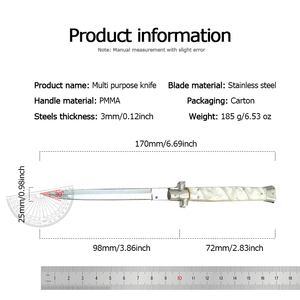 Coltello da Cucina Mafi in Acciaio Inossidabile di Alta Qualità, Coltello Tascabile Multiuso Fai-da-Te OEM - Product Image 6