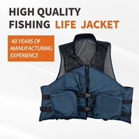 Gilet de sauvetage de pêche pour la natation, la voile, la navigation de plaisance, le kayak, gilet flottant multifonction respirant, gilet de sauvetage de pêche PFD pour adulte