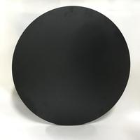 Vente en gros de dessus de table ignifugé noir Tables de salle à manger rondes en PVC avec bord d'étanchéité et densité