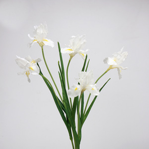 Flores Artificiales <span class=keywords><strong>de</strong></span> Iris <span class=keywords><strong>de</strong></span> Tacto Real, Estilo Pintura al Óleo, Vintage, Tallo Largo, para Decoración del Hogar, Bodas y Fiestas - Product Image 4
